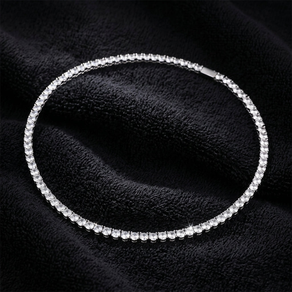 Collar tenis de circonitas para mujer – Diseño minimalista y elegante